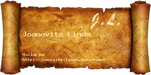 Joanovits Linda névjegykártya